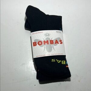 Bombas Black Casual Crew Socks